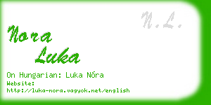nora luka business card